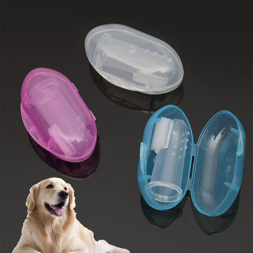 Pet Dog Super Soft Pet Finger Toothbrush Teddy Dog Brush Bad Breath Tartar Teeth Tool New Arrival 2019 Cat dog toothbrush - Petgo Wholesale