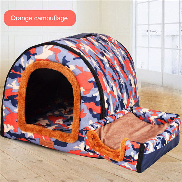New Warm Dog House Comfortable Print Stars Kennel Mat For Pet Puppy Top Quality Foldable Cat Sleeping Bed cama para cachorro - Petgo Wholesale