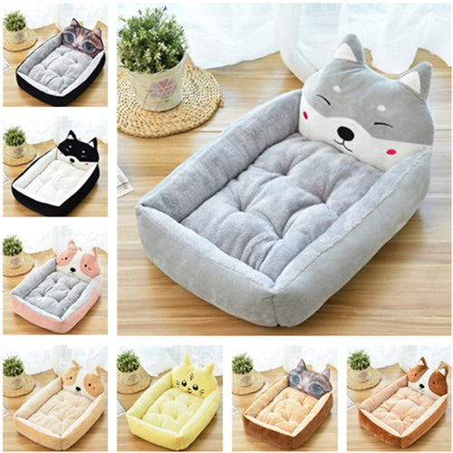 Lovely Dog Bed Mat Animal Cartoon Shaped Kennels Lounger Sofa Soft Pet House Dog Bed Pad Big Basket Dog Mattress Pet Supplies - Petgo Wholesale