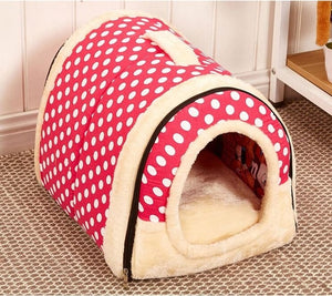 NEW  Folding doghouse doggie bed dog and cat pet house can remove and wash pet beds for fall and winter - Petgo Wholesale