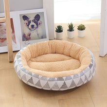 Load image into Gallery viewer, Soft Pet Dog Bed Washable Round Cat Cot Nest Non-slip Pet House Dog Cushion Short Plush Mats Lounger Sofas Products for Dogs - Petgo Wholesale