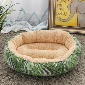 Soft Pet Dog Bed Washable Round Cat Cot Nest Non-slip Pet House Dog Cushion Short Plush Mats Lounger Sofas Products for Dogs - Petgo Wholesale